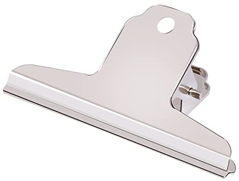 GUOKOFF 12 Pack Large Bulldog Clip, 145mm Metal Hinge Clip, Large Binder Clips, Metal Binder Paper Clips, Silver Stainless Steel Paper File Clamps for Office School