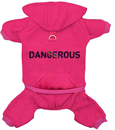 Izefia Hund Hoodie mit Taschenkleidung 4 Beine Jumpsuit Fleece Pullover Winter Sweatshirt Warme Baumwolle Hoodies für Kleine Hund Mittlere Große Katze