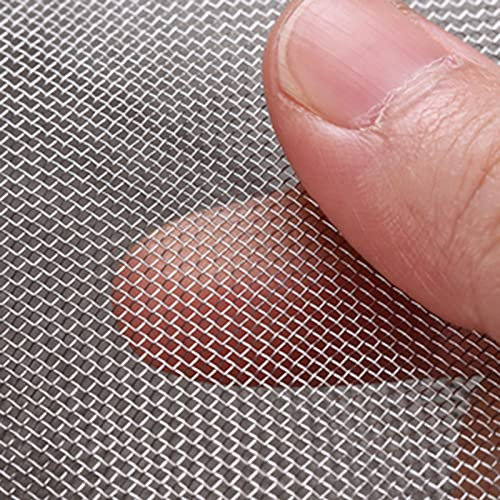 LFFH Stainless Steel Mesh, 5-100 Mesh Metal Security Screen Free Cut DIY Crimped Wire Mesh For Windows, Door, Filter (Color : 30 mesh)