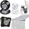 70s Disco Party Supplies, Includes Plates, Napkins, Cups, Straws, Tablecloth, for Disco Cocktail Wedding 80s/90s Picnics and Travel Party Decorations Serves 20