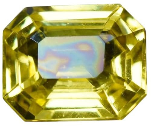 KINSHU GEMS 12,25 Ratti / 11,75 Karat unbeheizter unbehandelter Ceylon (gelber Saphir) Pukhraj Stein Original zertifizierter natürlicher Edelstein AAA+ Qualität, natürlicher Ceylongelber Saphir