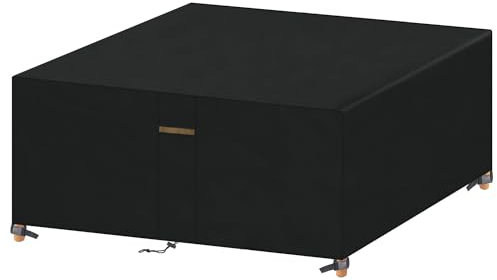 VANSHEIM Gartenmöbel Abdeckung Wasserdicht Schutzhülle Gartenmöbel Winterfest Loungemöbel Abdeckung Gartentisch Abdeckhaube Gartenmöbel Plane Für Terrassenmöbel Abdeckplane 250x210x90cm 420D Oxford