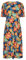 M&Co Womens Floral Print Angel Sleeve Split Hem Midi Dress - Women's Black