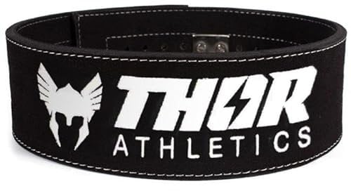 Thor Athletics Gewichthebergürtel Leder mit Schnalle, Gürtel für Gewichtheben, Powerlifting, Bodybuilding, Crossfit, Fitness, Gewichthebergürtel damen und herren, (L)