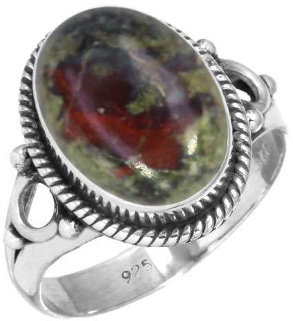 Echter 925 Sterling Silber Handgefertigter Schmuck Oval Granat, Karneol, Onyx, Amethyst Natürlicher Edelstein Boho Ring für Frauen