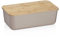 kela Brotkasten grau mit Lüftungslöcher 38x21x12,5cm, FSC Bambusdeckel als Schneidebrett, Brotbox Kunststoff, APART, Brotaufbewahrungsbox