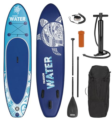 MAXXMEE Stand Up Paddle Board | Aufblasbares SUP ideal für Profis & Einsteiger | Kippfestes Wassersportgerät perfekt geeignet für den Transport | Mit vielseitigem Zubehör [3M L & 110 KG Tragfähigkeit]