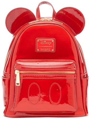 Loungefly Disney Mickey Mouse Holographic Series Damen-Rucksack, Rubinrot, Mehrfarbig, Einheitsgröße, Wdbk3193
