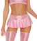 AIEOE Mini Jupe Femme Plissée Transparente See-Through Jupes Nightclub Sexy Clubwear Rave Party Taille M Rose