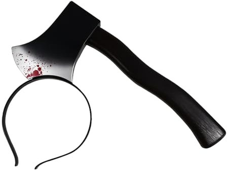 BORFUE Halloween Horror Zombie Cleaver Axe Zombie Cosplay Hair Accessories for Halloween Carnival Masquerade Props