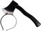 BORFUE Halloween Horror Zombie Cleaver Axe Zombie Cosplay Hair Accessories for Halloween Carnival Masquerade Props