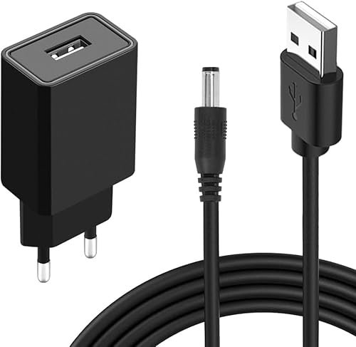 Bouge 5V 2A Netzteil für Yealink, GEQUDIO, Snom, Fanvil, Grand-Stream,Yealink T54W, TP-Link und andere IP Telefone Ersatzkabel Ladekabel Universal Ladegerät Netzkabel Schwarz