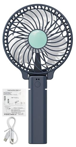 ventilador de mano,ventilador portátil | Aire acondicionado portátil y de escritorio de velocidades - aire acondicionado de velocidades, ventilador recargable USB ajustable de 180° con batería de larg