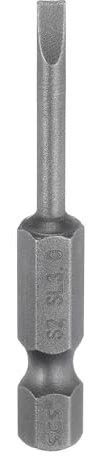 QUARKZMAN SL3 Punte per Cacciavite a Taglio Magnetica 3mm S2 Punta Cacciavite a Testa Piatta Acciaio 1/4 Punte Trapano Cacciavite Grado Industriale Gambo Esagonale 50mm (2) Lungo per Viti