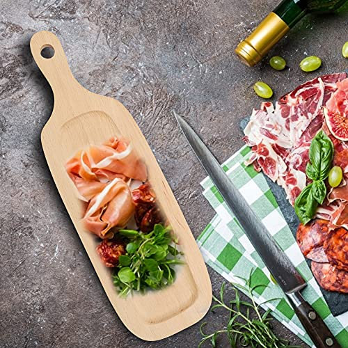 Qukaim Tagliere per pizza rettangolare con scanalature, tagliere in legno per formaggi e teglia da forno, tagliere per pasticceria e servire torte, utensile da cucina di casa, 40 x 30 cm