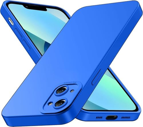 AURSTORE iPhone 13 Hülle, Kompatibel Mit Handyhülle iPhone 13 6,1 Zoll, Silikon weich Anti-Kratzt, Schutzhülle Cover Stoßfest (Blau)