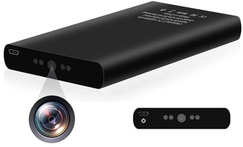 Cámara espía Power Bank 10000 mAh Cámara de seguridad portátil, grabadora HD 1080P, cargador de cámara de visión nocturna/detección de movimiento/10+ horas/No necesita Wi-Fi