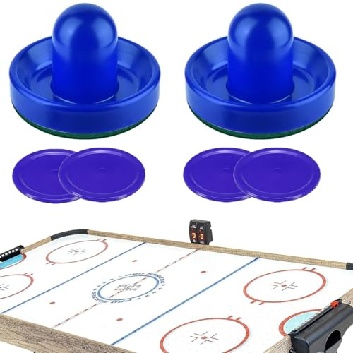 Spintori per air hockey, dischi da air hockey e pagaie per hockey ad aria, accessori di ricambio per tavoli da gioco (2 pusher, 4 puck)