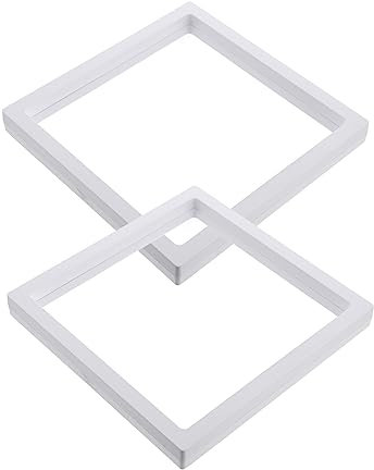 BESPORTBLE 2 Stück 3d-schwebender Displayhalter Aus Transparentem Kunststoff Mit Pe Membran Weißer Münzständer Und Schmuckrahmen Schwebende Vitrine Für Sammler Und Einzelhandel