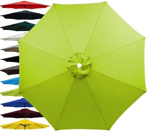 2,0m/2,5m/2,7m/3,0m/3,5m Sonnenschirm Ersatzbezug UV-Schutz Ampelschirm-Abdeckung, 6/8 Streben Sonnenschirm Ersatz Stoff für Garten Pavillon Hof Pool Markt