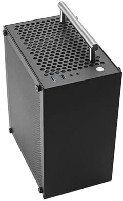 EWAIDI T40 Mini ITX Custodia Nero 7L Case Computer Gaming Case Compatto Trasparente Supporto PC SFX PSU Radiatore 70mm GPU 206mm