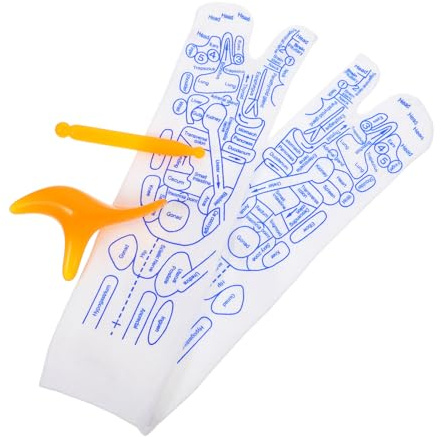 Fußreflexzonen Socken 1 Satz mit Abnehmbaren Triggerpunkt Stäben | Polyester und Kunststoff, Präzise Reflexzonen Akupressur, Waschbar, für Reise und Büro Zufällige Farbe