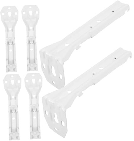 ZUNOXAZ 6 pièces Support de Tringle à Rideau Métal Code Installation pour Plafond et Mur Fixation Robuste pour Rails de Rideaux Adapté Aux Tringles Carrées et Courbes