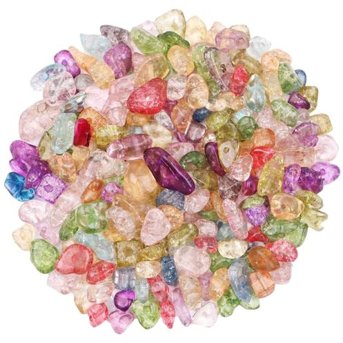 500Pcs Natural Colorful Crystal Chips Beads for Jewellery Making, 5-8mm Gemstone Beads, Irregular Drilled Crystal Tumbled Chips for Bracelet Making, Crafting