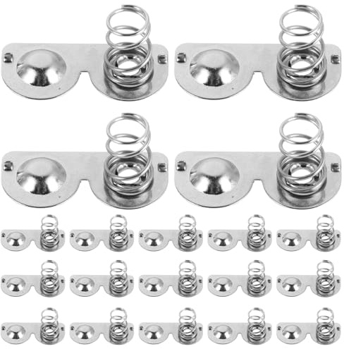 NUOBESTY 30pcs Battery Contacts Springs for Aa Aaa Batteries Steel Material Stable Connectivity and Easy Installation Suitable for Remote Controls and Outdoor Activities