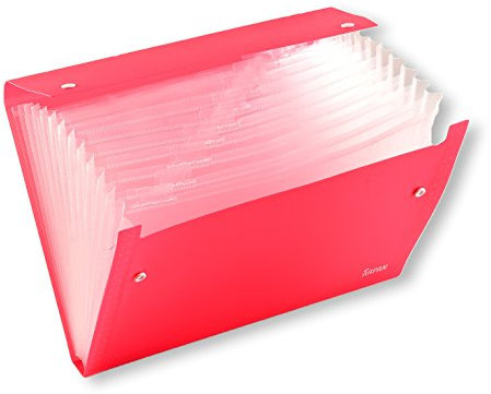 Arpan 13 Pocket A4 Expander File with Stud Wallet Button Closure for Home, Work, Office, College, Business, Family, Finance, School, Documents (Assorted Colours x 1)