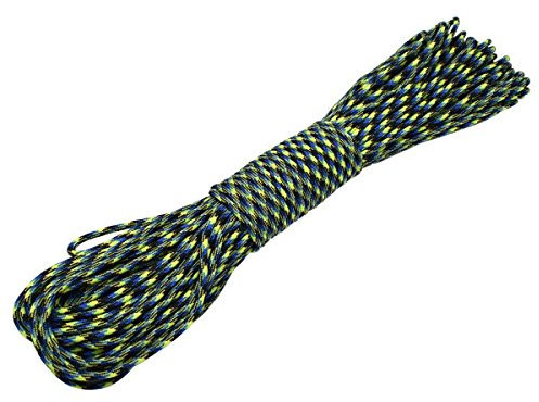Paracord 550-100 ft (30 m) reißfeste Survival Fallschirm-Schnur aus Nylon 4mm - Typ III mit 7 Kern-Strängen in vielen Farben - Das Seil für Kreative und Macher (Mehrfarbig)
