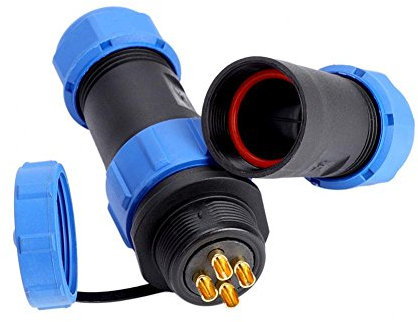 SP21 IP68 2/3 /4/5 /7/9 /12pin Waterproof Aviation Plug Socket Cable in-line Connector Plasti Aviation Plug and Socket IP68 Wire-to-Wire Installation 110-380V(4pin)