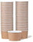 Paper Ice Cream Tubs and Soup Bowls, 50-Count, 163 ml, Kraft Brown, Hot/Cold Paper Snack Cups, Disposable Ice Cream Cups, Soup Bowls