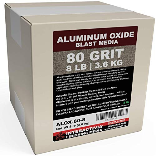 Oxyde d'aluminium # 36-3,6 kg – Moyen abrasif moyen à fin pour meulage d'armoire ou pistolets de soufflage.