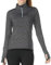 icyzone Damen Sport Langarm Shirts 1/4 Reißverschluss Laufshirt Langarmshirt mit Daumenloch Fitness Oberteile (M, Charcoal)
