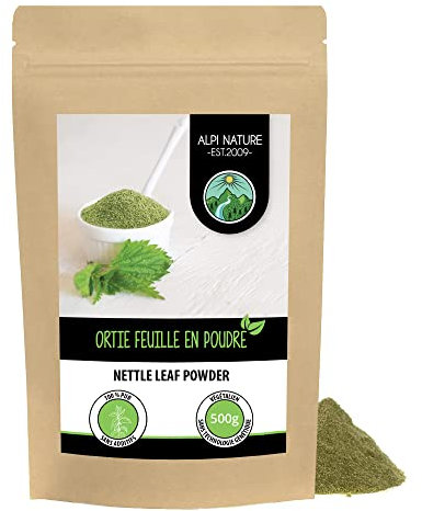 Alpi Nature Ortica Foglie in Polvere 500g, Foglie di Ortica Essiccate e Macinate, Urtica dioica