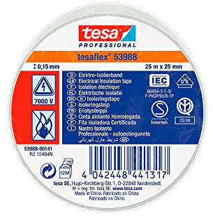 TESA 53988-00141-00 - Cinta Aislante Homologada serie 53988-25m x 25mm Blanco