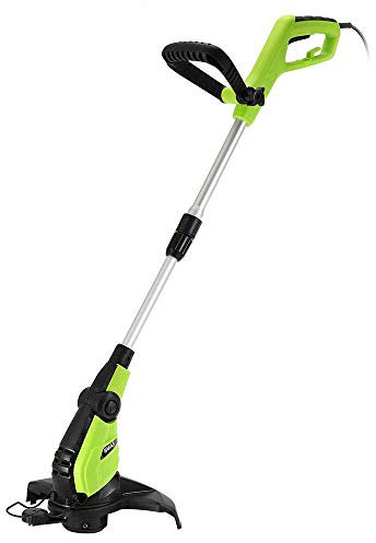 Bakaji Decespugliatore Elettrico 600 W Diametro Taglio 32 cm Tagliaerba Tagliabordi Altezza Regolabile e Testata Taglio Inclinabile Rasaerba Giardino con Filo Nylon da 8mt Incluso