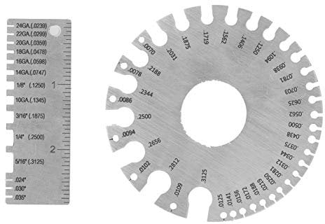 Wire Gauge Measuring Tool Round Stainless Steel Diameter Ruler Gauge Woodworking Supplies Dimensional Measurement Thickness Gauges