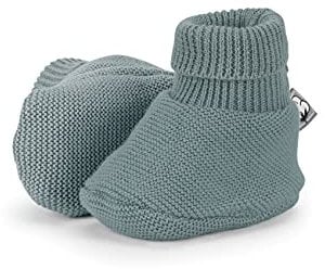 Sterntaler Unisex Baby GOTS Strick-Schuh, Grün, 17/18 EU