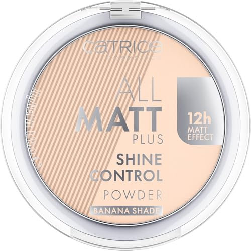 Catrice All Matt Plus Shine Control Powder, Puder, Nr. 002 Banana Bright, gelb, für Mischhaut, fixierend, langanhaltend, mattierend, matt, transluzent, vegan, Nanopartikel frei (10g)