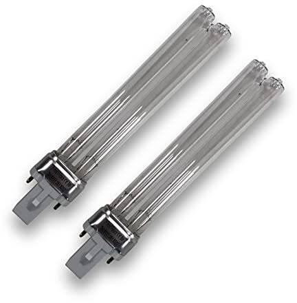 Finest-Filters Lot de 2 ampoules UV de rechange PLS 9 W pour stérilisateurs UV et clarificateurs de bassin, filtres UVC