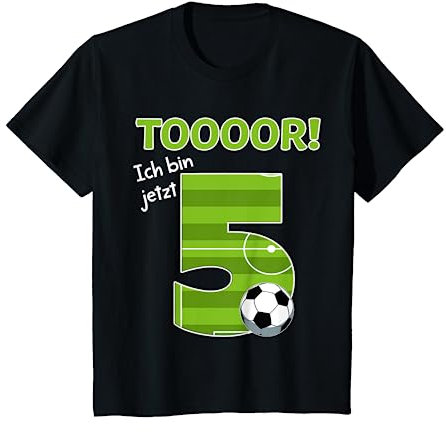 Kinder 5. Geburtstag Fußball Deutschland - 5 Jahre Junge T-Shirt