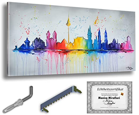 Monica Mirafiori I100% HANDGEMALT I Gemälde Nürnberg I 120x60cm | Gemälde Handgemalt | Acrylgemälde | Sehr Großes Acrylbild I Moderne Kunst I Kunstbilder