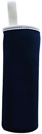 Easnea Bouteille d'eau en néoprène avec housse de protection isolée, Bidon Etanche - 550 ml - Pour sports de plein air, voyage, camping, randonnée, cyclisme - Bleu marine