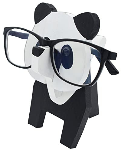 VIPbuy Panda Shaped Holz Brillenhalter, 3D Holzpuzzle Brillenständer Haustiere Brillenhalter Sonnenbrillenständer Home Office Desk Decor