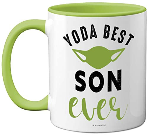 Stuff4 Son Gifts - Yoda Best - Inspirational Son Mug, Gifts from Mum, Birthday Gift from Dad, Christmas Idea, 11oz Ceramic Dishwasher Microwave Safe Mug