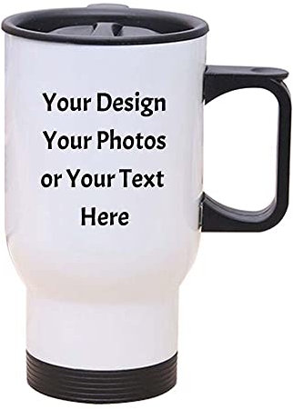 ZMvise Personalizado imprimir su logotipo personalizado botella de agua café coche taza de viaje bebida termo taza 14 oz