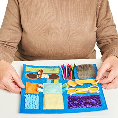 Nesteldecke für Demenzkranke | Senioren & Demenz Beschäftigung Hände | Demenzdecke | Spielzeug für Demenzkranke | Sensorische Decke | Für Alzheimer, Demenz, Asperger, Angst, Autismus