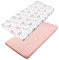 TupTam Baby Spannbettlaken Kinder Spannbetttuch für Babybett Kinderbett 2er Pack, Farbe: Igel/Hase/Rosa, Größe: 60 x 120 cm